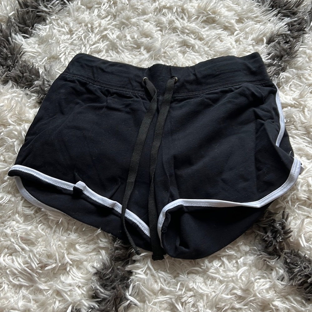 black shorts